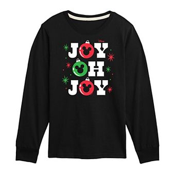 Disney's Mickey Mouse Boys 8-20 Joy Oh Joy Long Sleeve Graphic Tee