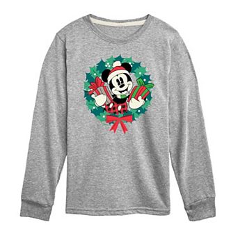 Disney's Mickey Mouse Boys 8-20 Wreath Long Sleeve Graphic Tee