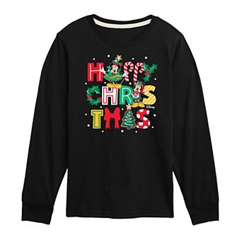 Disney's Mickey Mouse & Friends Boys 8-20 Happy Christmas Long Sleeve Graphic Tee