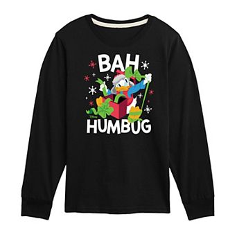Disney's Mickey Mouse & Friends Boys 8-20 Bah Humbug Long Sleeve Graphic Tee