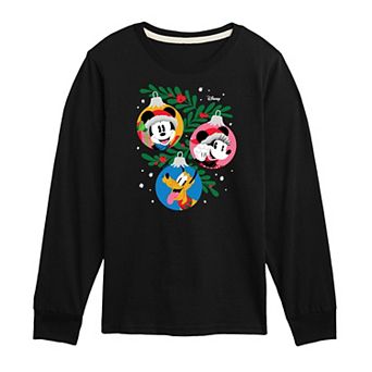 Disney's Mickey Mouse & Friends Boys 8-20 Ornaments Long Sleeve Graphic Tee