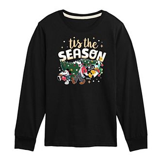 Disney's Mickey Mouse & Friends Boys 8-20 Tis The Season Long Sleeve Graphic Tee
