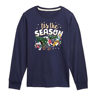 Disney's Mickey Mouse & Friends Boys 8-20 Tis The Season Long Sleeve Graphic Tee