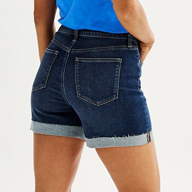Petite Sonoma Goods For Life Premium Roll Cuff Jean Shorts