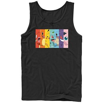 Men's Pokemon Rainbow Stripes Tank Top