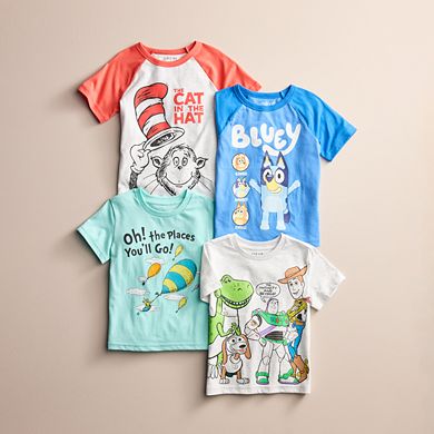 Baby & Toddler Boy Jumping Beans® Bluey Trio Group Short Sleeve Tee