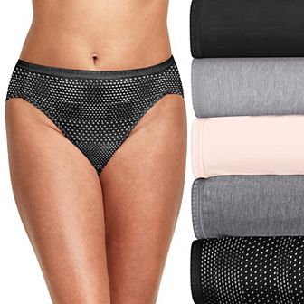 Hanes Ultimate 6-Pack Breathable Cotton Hi Cut Underwear 43H6CC