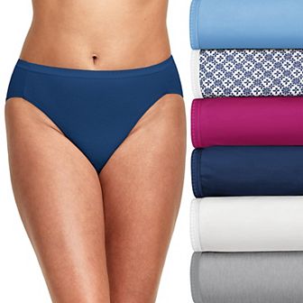 Hanes Ultimate 6-Pack Breathable Cotton Hi Cut Underwear 43H6CC