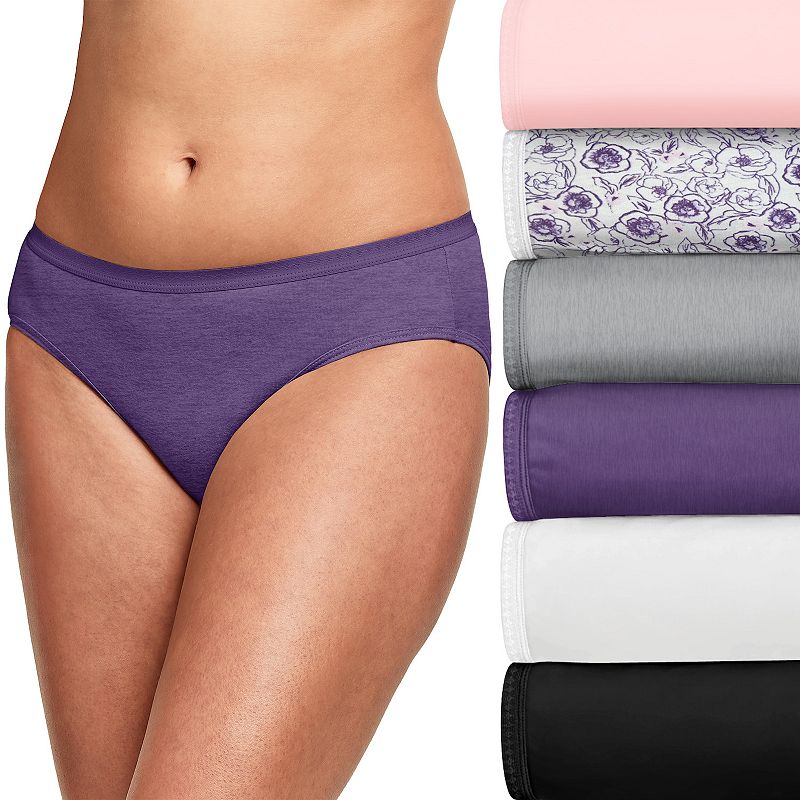 Women's Cotton Underwear High-Rise Lace Trim Tummy Control Full Coverage  Brief