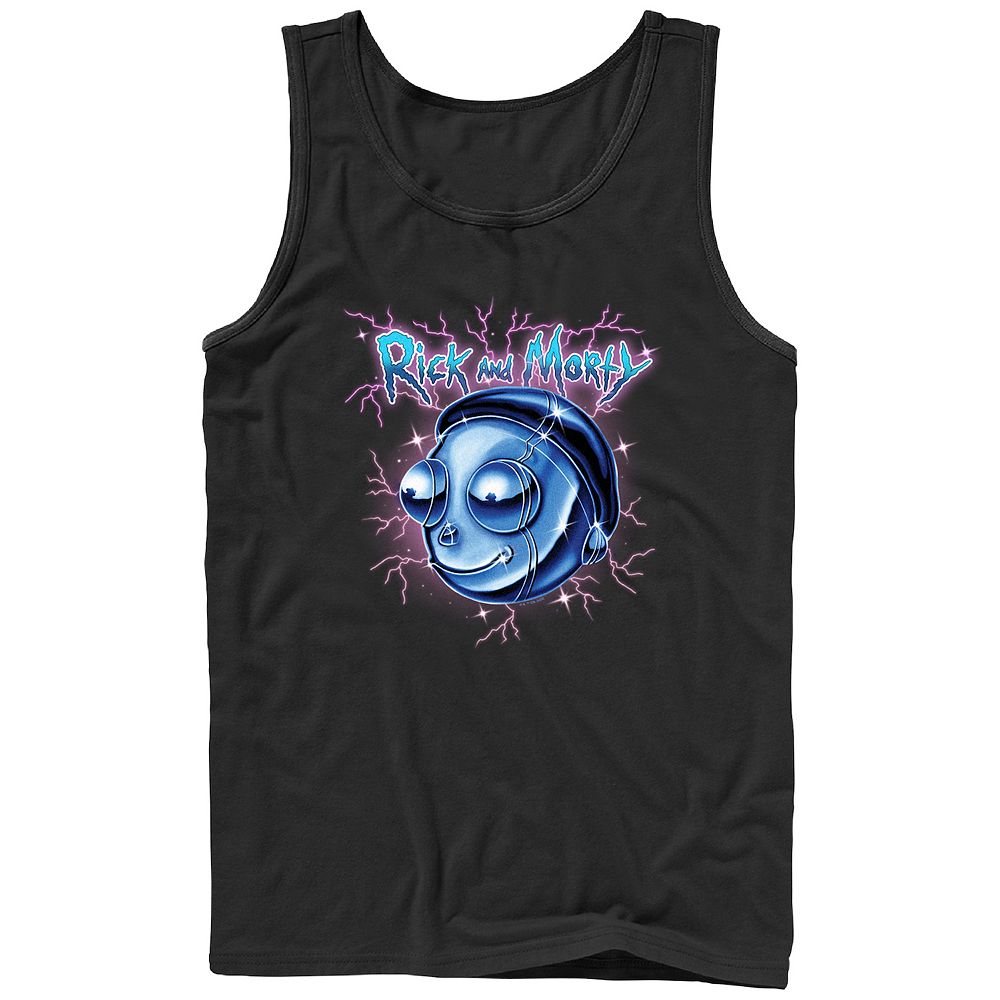 Men's Rick And Morty Shiny Metal Morty Head Graphic Tank Top