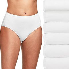 Hanes Women's 8Pack White Cotton Briefs Ladies Panties Underwear 6 at   Women's Clothing store