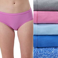 Hanes Women's Eco-Friendly Cotton Low Rise Bikini 3-Pack Assorted