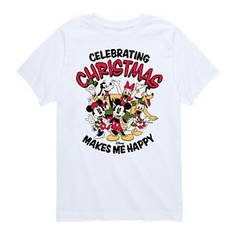 Disney's Mickey Mouse & Friends Boys 8-20 Celebrating Christmas Graphic Tee