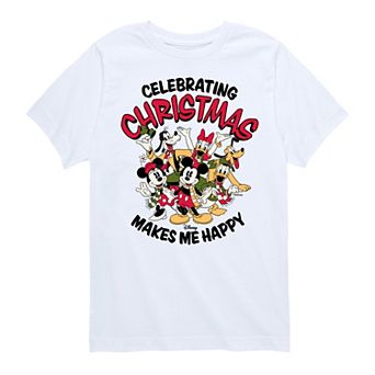Disney's Mickey Mouse & Friends Boys 8-20 Celebrating Christmas Graphic Tee