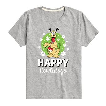 Disney's Mickey Mouse & Friends Pluto Boys 8-20 Happy Howlidays Graphic Tee