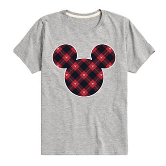 Disney's Mickey Mouse Boys 8-20 Plaid Graphic Tee