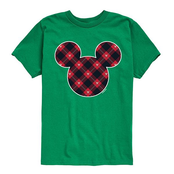 Disney's Mickey Mouse Boys 8-20 Plaid Graphic Tee