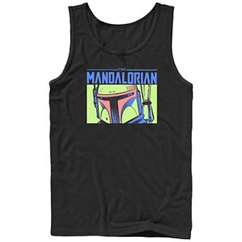 Men's Star Wars The Mandalorian Boba Closeup Graphic Tank Top