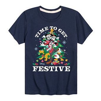 Disney's Mickey Mouse & Friends Boys 8-20 Time To Get Festive Graphic Tee