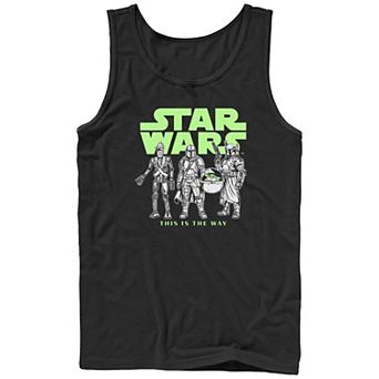 Men's Star Wars The Mandalorian Logo Lineup Graphic Tank Top