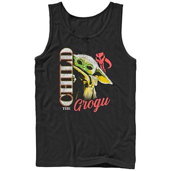 Men's Star Wars The Mandalorian Grogu Peeking Graphic Tank Top