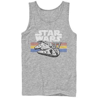 Men's Star Wars Millennium Falcon Stripes Graphic Tank Top