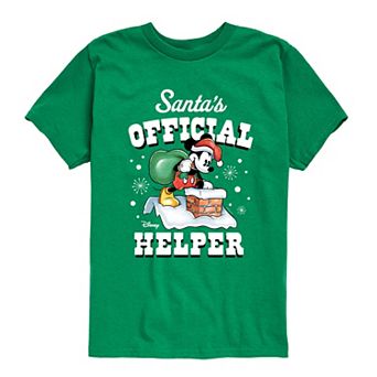 Disney's Mickey Mouse Boys 8-20 Santas Official Helper Graphic Tee