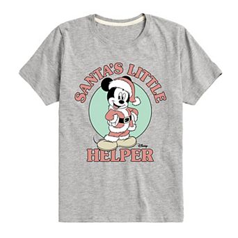 Disney's Mickey Mouse Boys 8-20 Santas Little Helper Graphic Tee