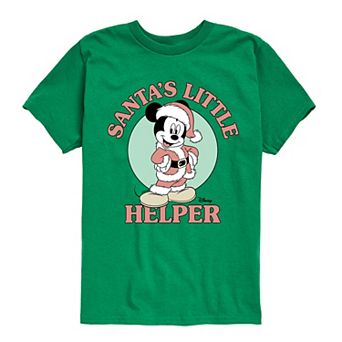 Disney's Mickey Mouse Boys 8-20 Santas Little Helper Graphic Tee