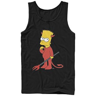 Men's The Simpsons Devil Bart Graphic Tank Top