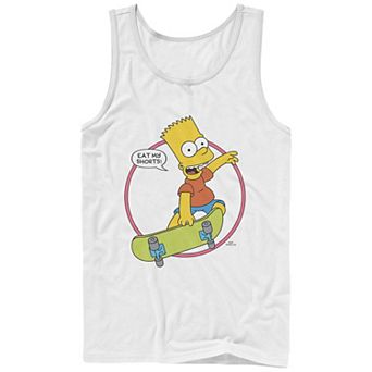 Men's The Simpsons Bart Eat My Shorts Graphic Tank Top
