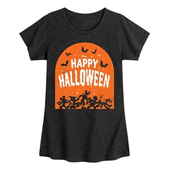 Disney's Mickey Mouse & Friends Girls 7-16 Happy Halloween Group Graphic Tee