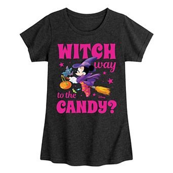 Disney's Minnie Mouse Girls 7-16 Witch Way To The Candy Graphic Tee