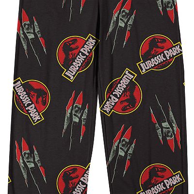Jurassic Dinosaurs In Pink Mens Pajamas Pajama Pants Mens Sleepwear Lounge Sleep Bottoms Stretch With Pockets
