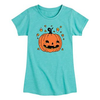 Girls' Pumpkin Candy Corn Graphic Tee