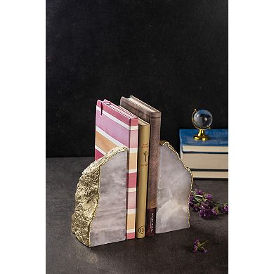 Dazzle Rose Quartz Bookends - Set of 2