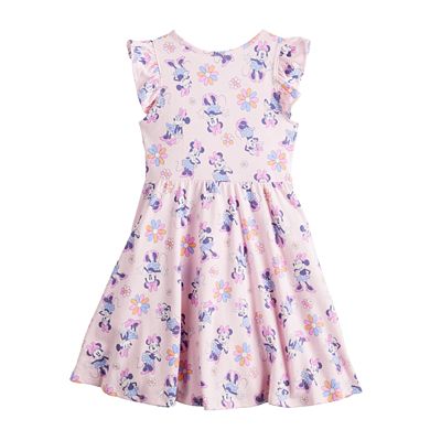 Disney's Minnie Mouse Girls 4-12 Floral Flutter Sleeve Allover Print Skater Dress by Jumping Beans®