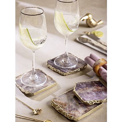 Dazzle Amethyst Coasters, Set of 4