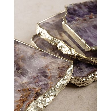 Dazzle Amethyst Coasters, Set of 4