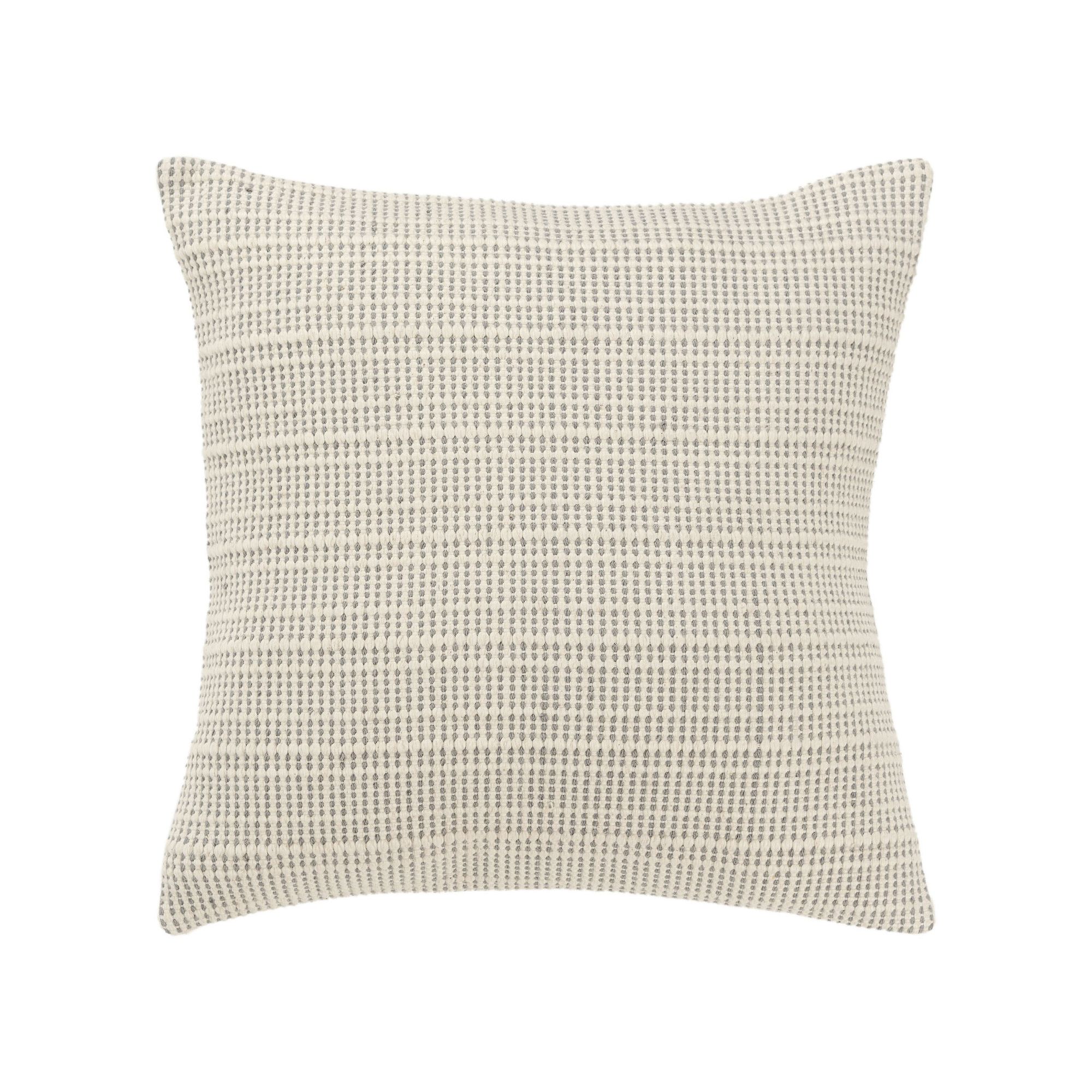 Rizzy Home Sarah Throw Pillow, Ivory Gray
