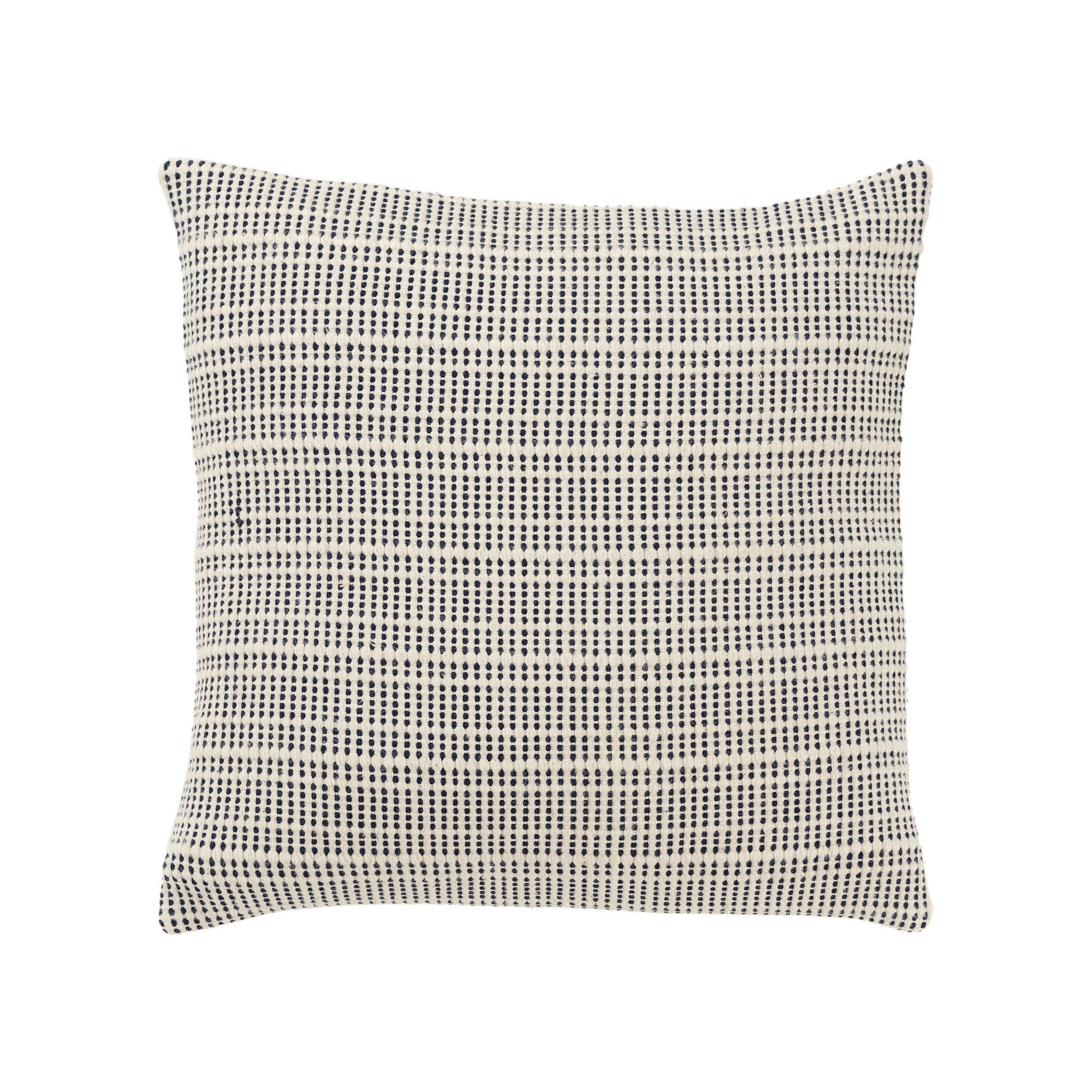 Rizzy Home Sarah Throw Pillow, Ivory Navy