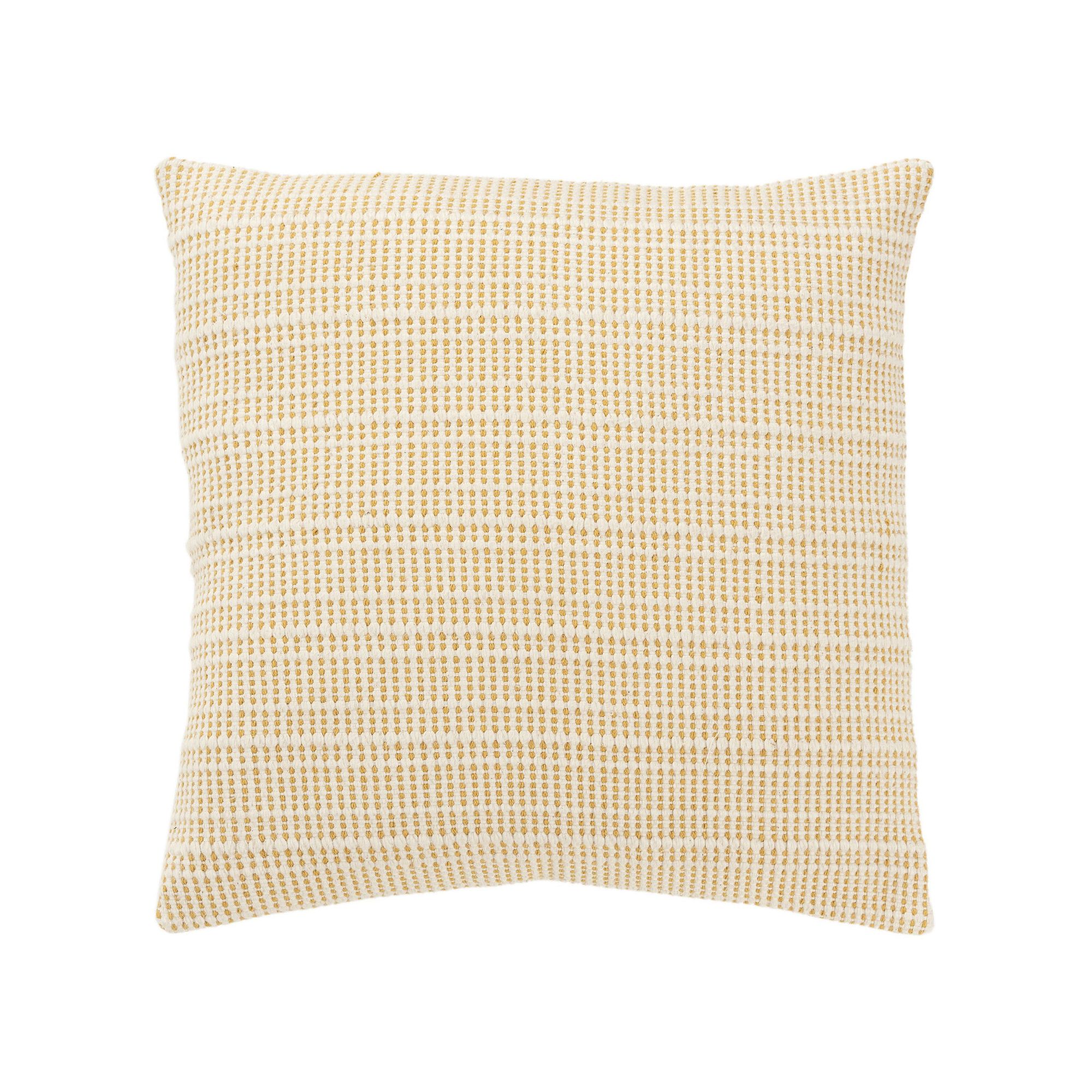 Rizzy Home Sarah Throw Pillow, Cream Yellow