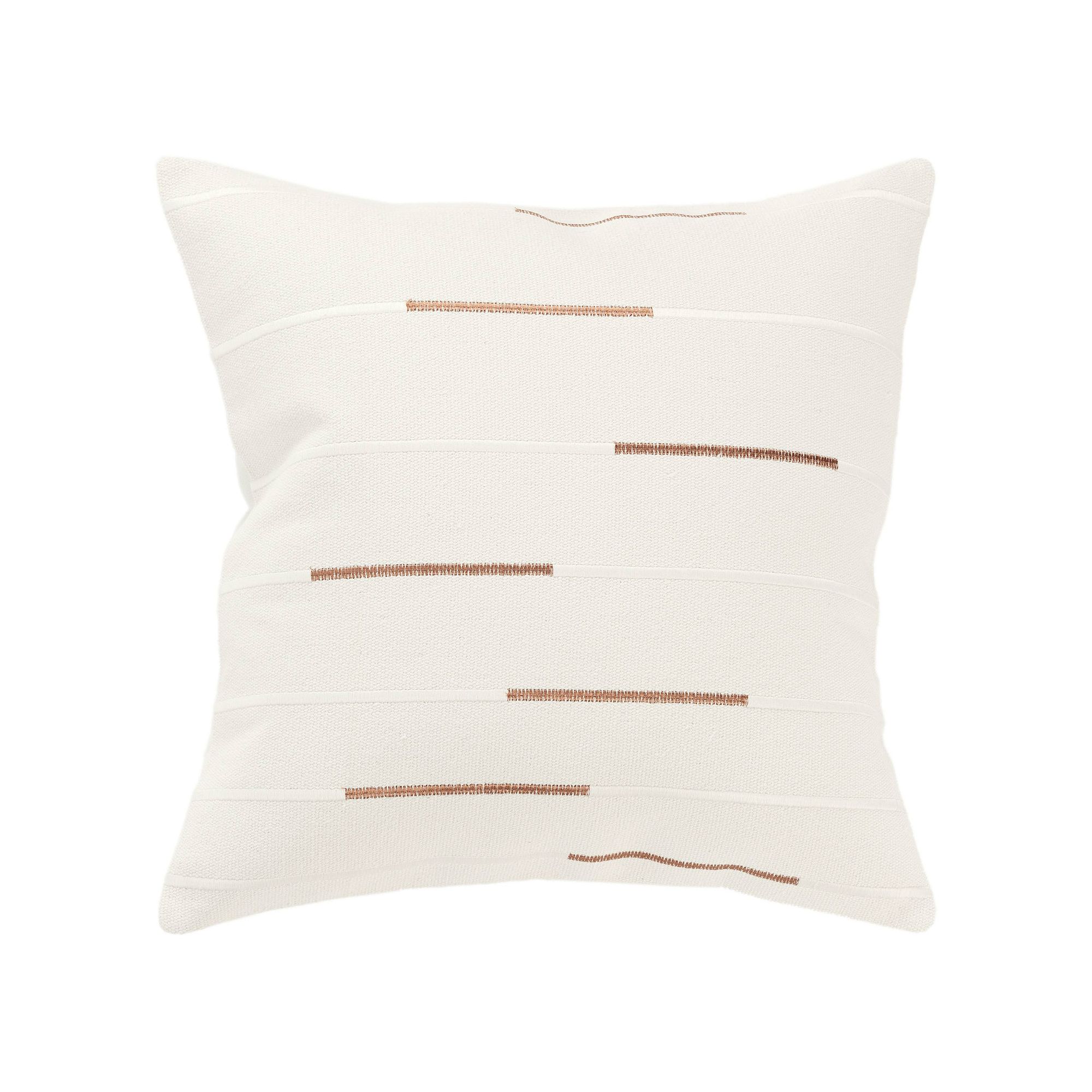 Rizzy Home Sasha Throw Pillow, Ivory Camel