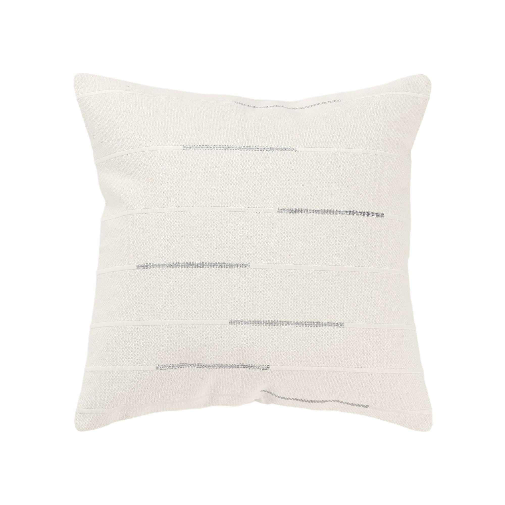 Rizzy Home Sasha Throw Pillow, Ivory Silver