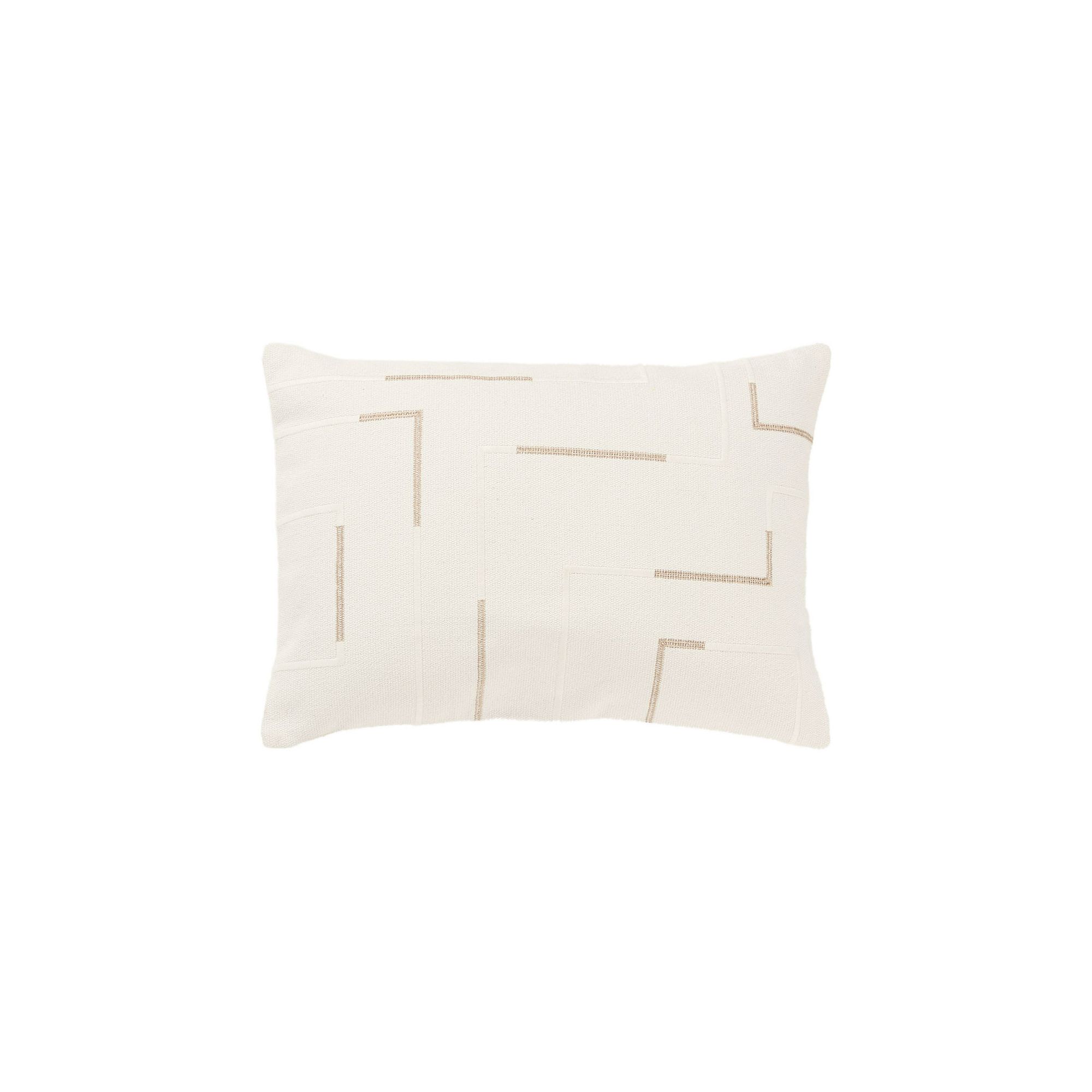Rizzy Home Lucy Throw Pillow, Ivory Gold
