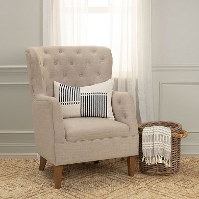 Rizzy Home Thea Block Stipe Throw Pillow
