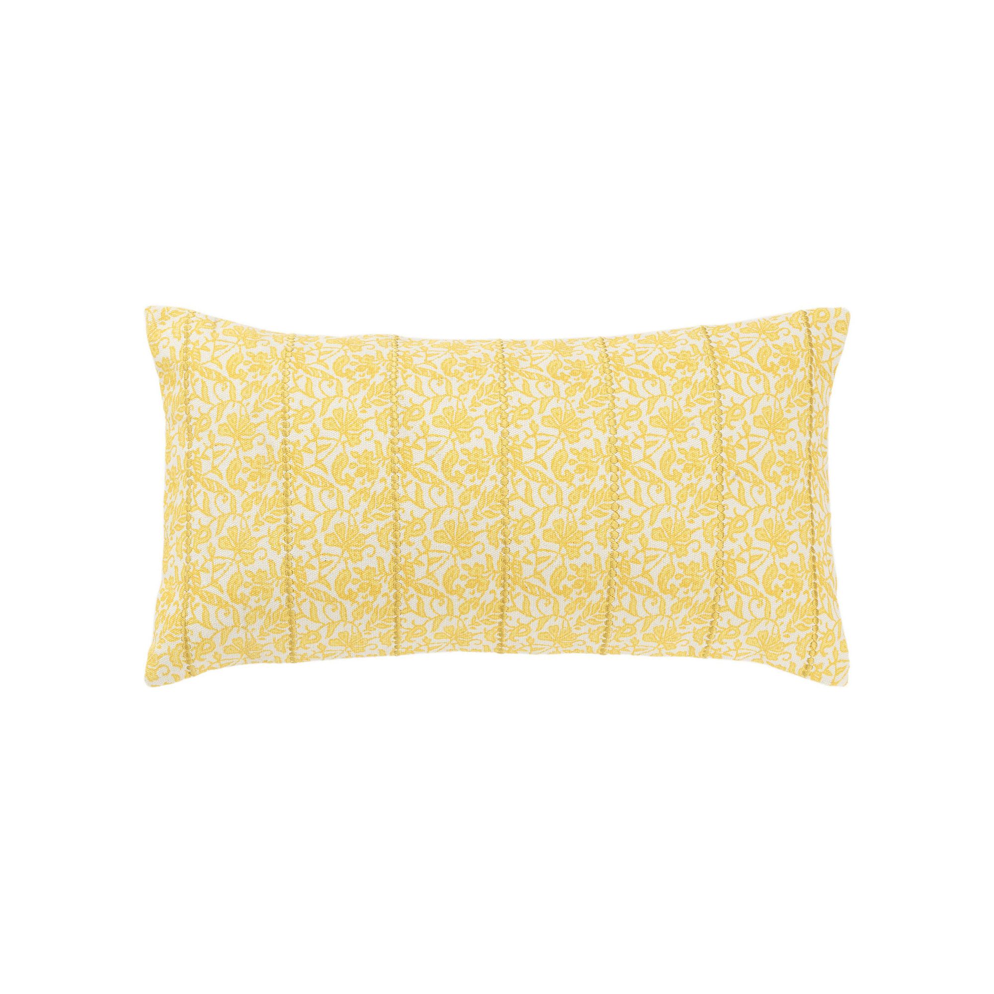 Rizzy Home Mila Lumbar Throw Pillow, Citron