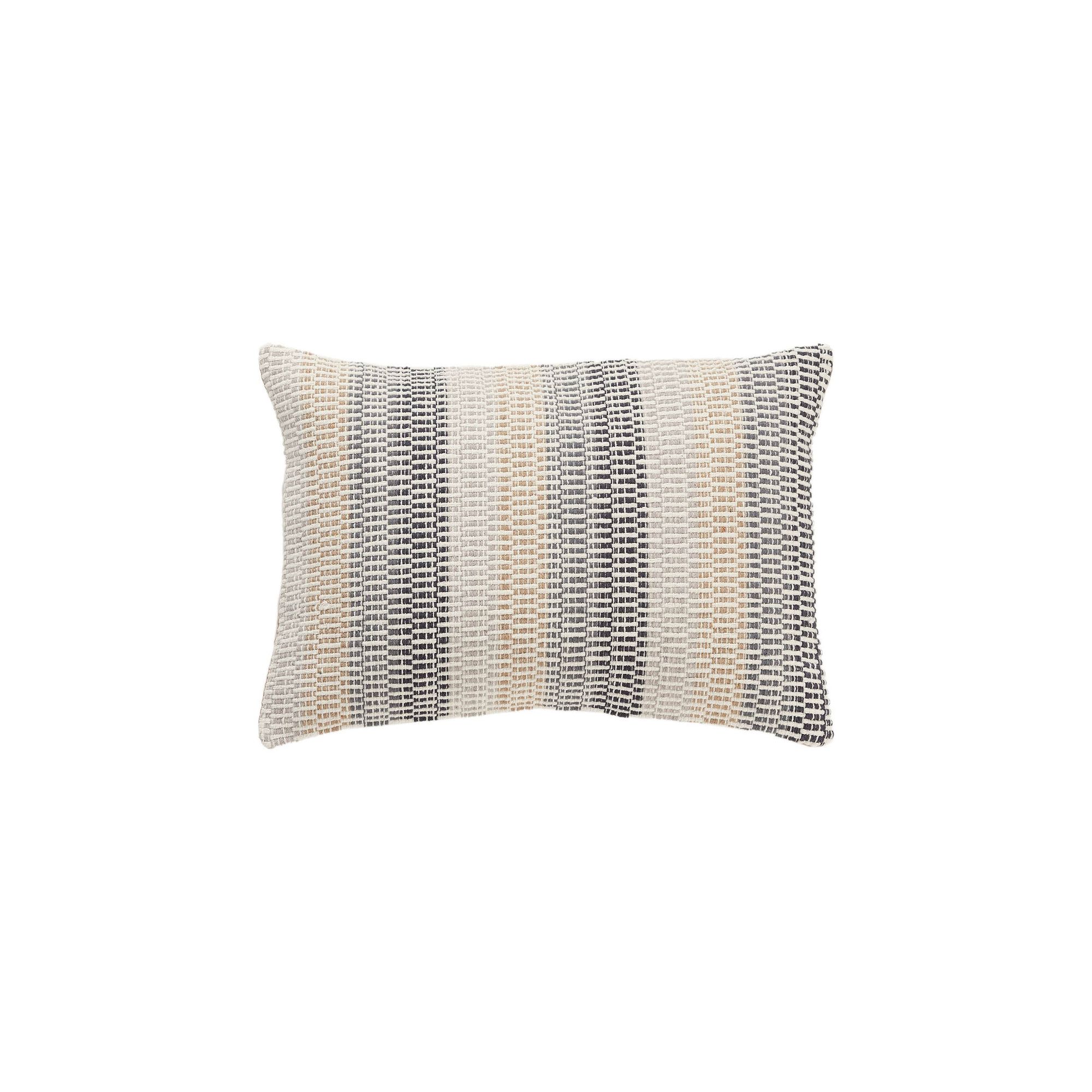 Rizzy Home Paige Lumbar Striped Throw Pillow, Multi Dark Natural