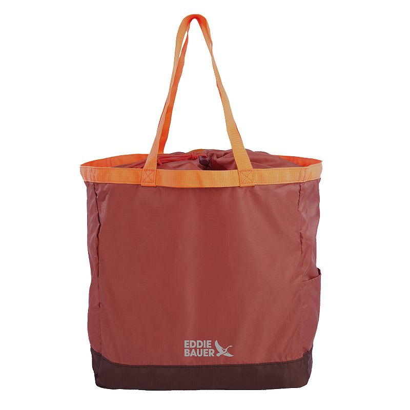 Eddie Bauer Stowaway Packable 25L Cinch Tote Bag, Red