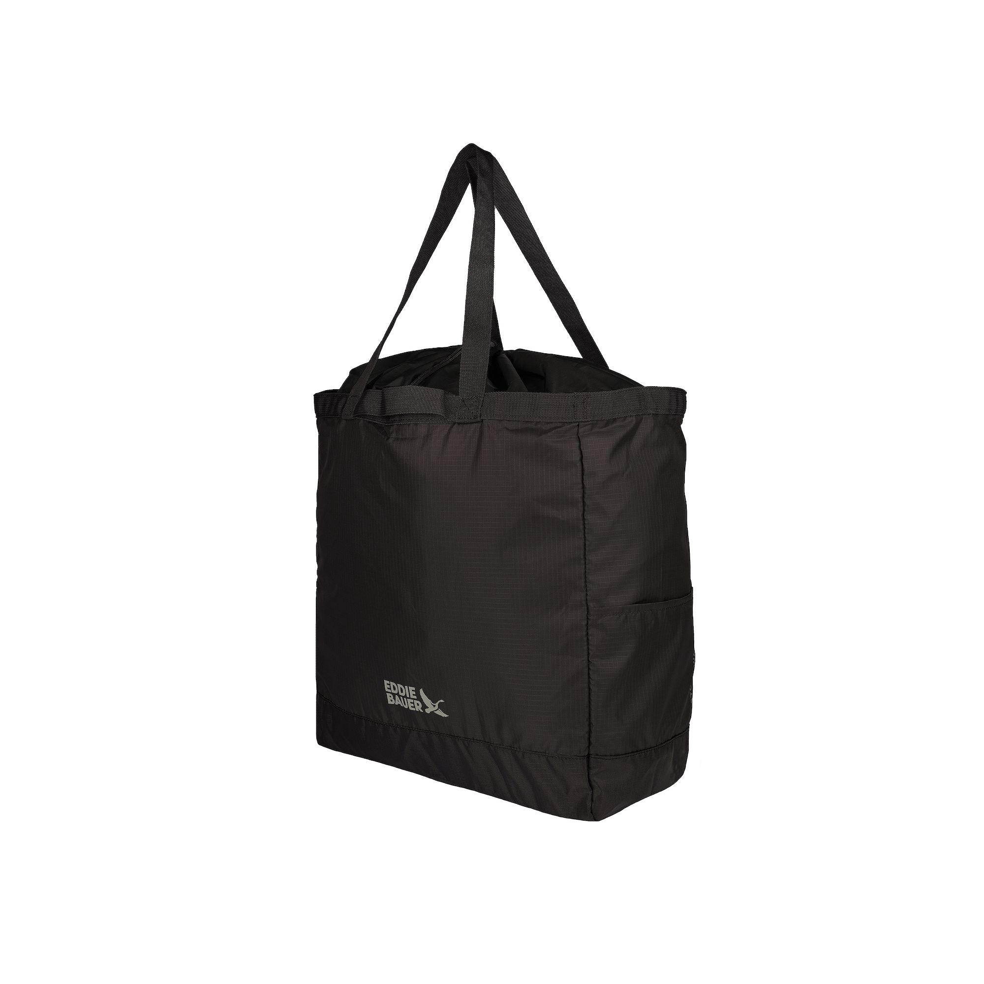 Eddie Bauer Stowaway Packable 25L Cinch Tote Bag, Black